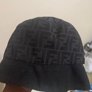Fendi Monogram Black Bucket Hat